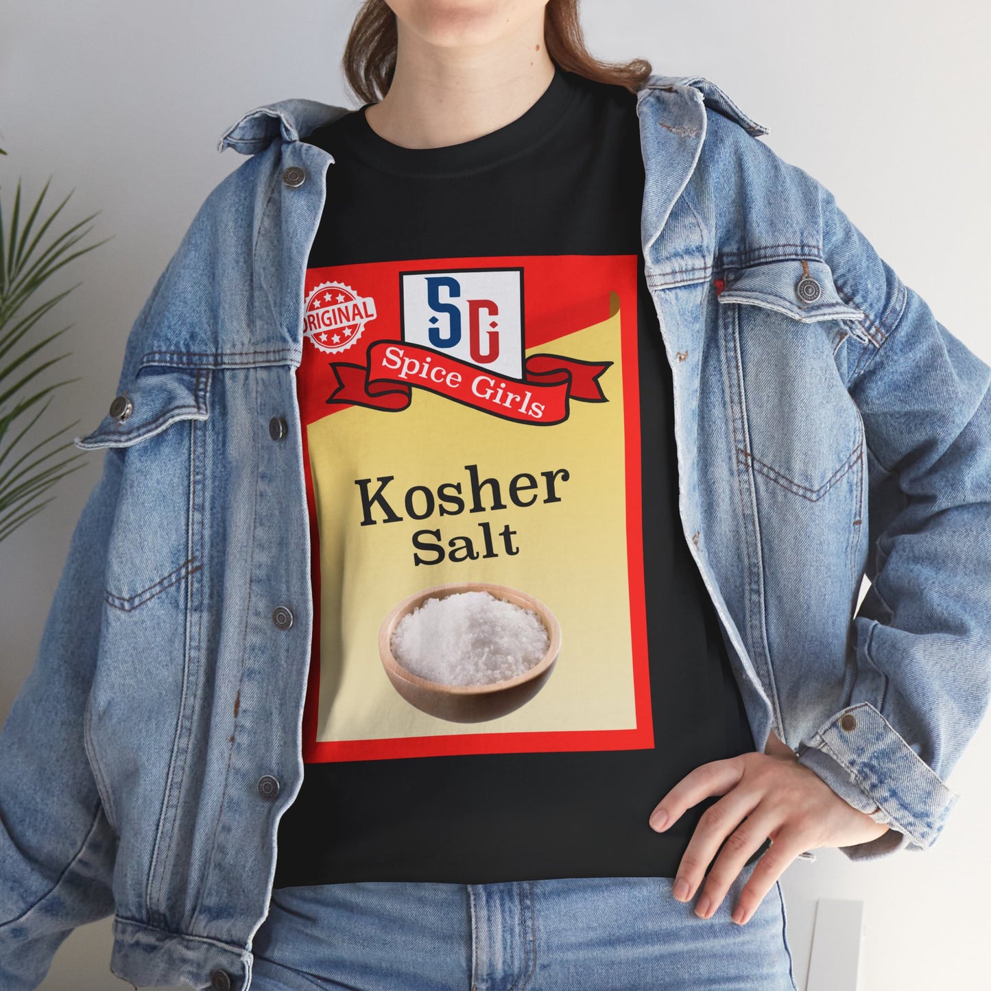 Kosher Salt Graphic Tee, Funny Cooking Gift, Foodie Apparel, Kitchen Humor Shirt, Spice Lovers T-Shirt, Unisex Heavy Cotton Tee