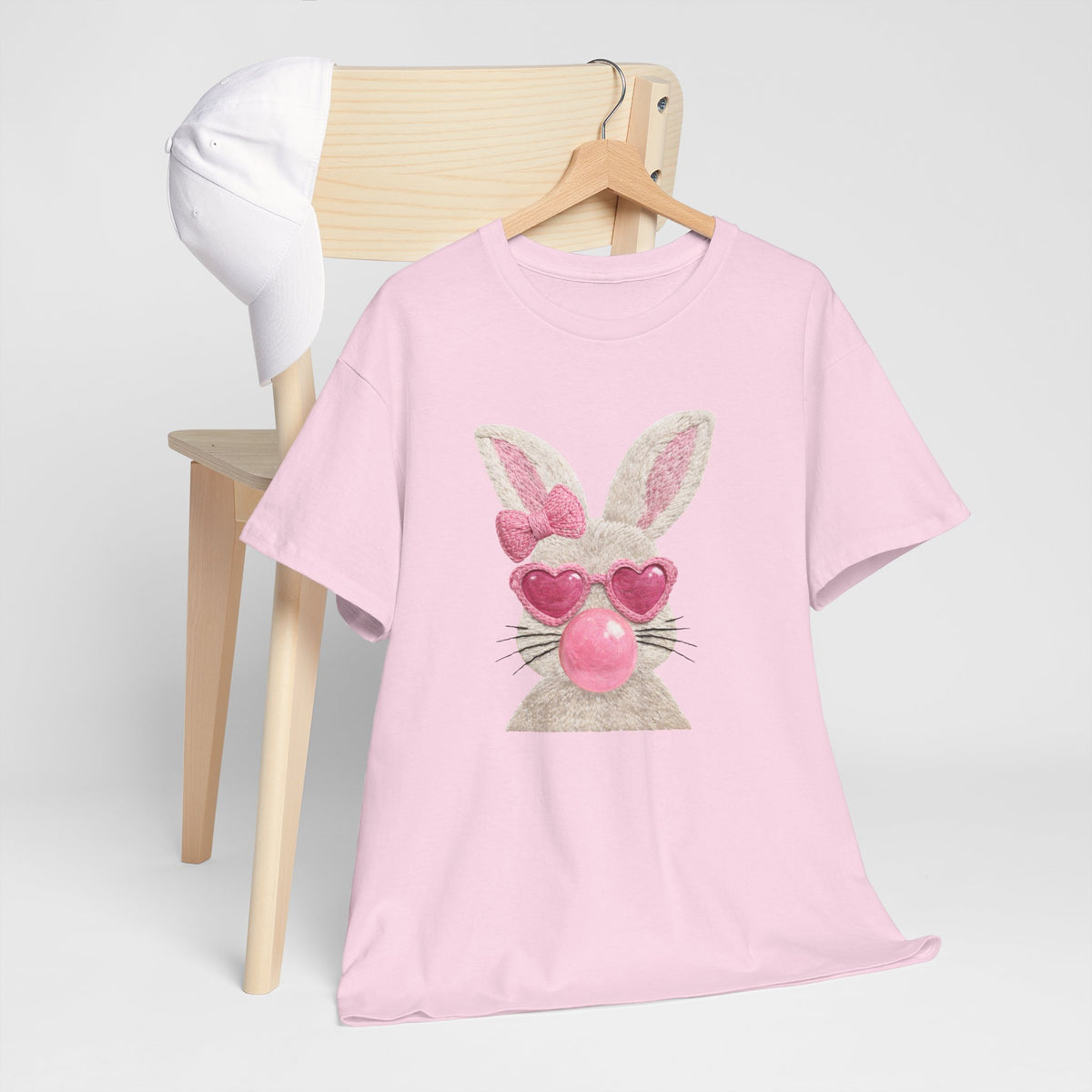 Bunny with Pink Heart Sunglasses T-Shirt