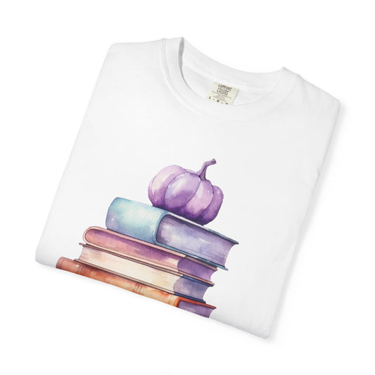 Autumn Books T-shirt, Cozy Fall Tee, Book Lover Gift, Unisex T-shirt, Perfect for Halloween, Thanksgiving, Reading Enthusiasts
