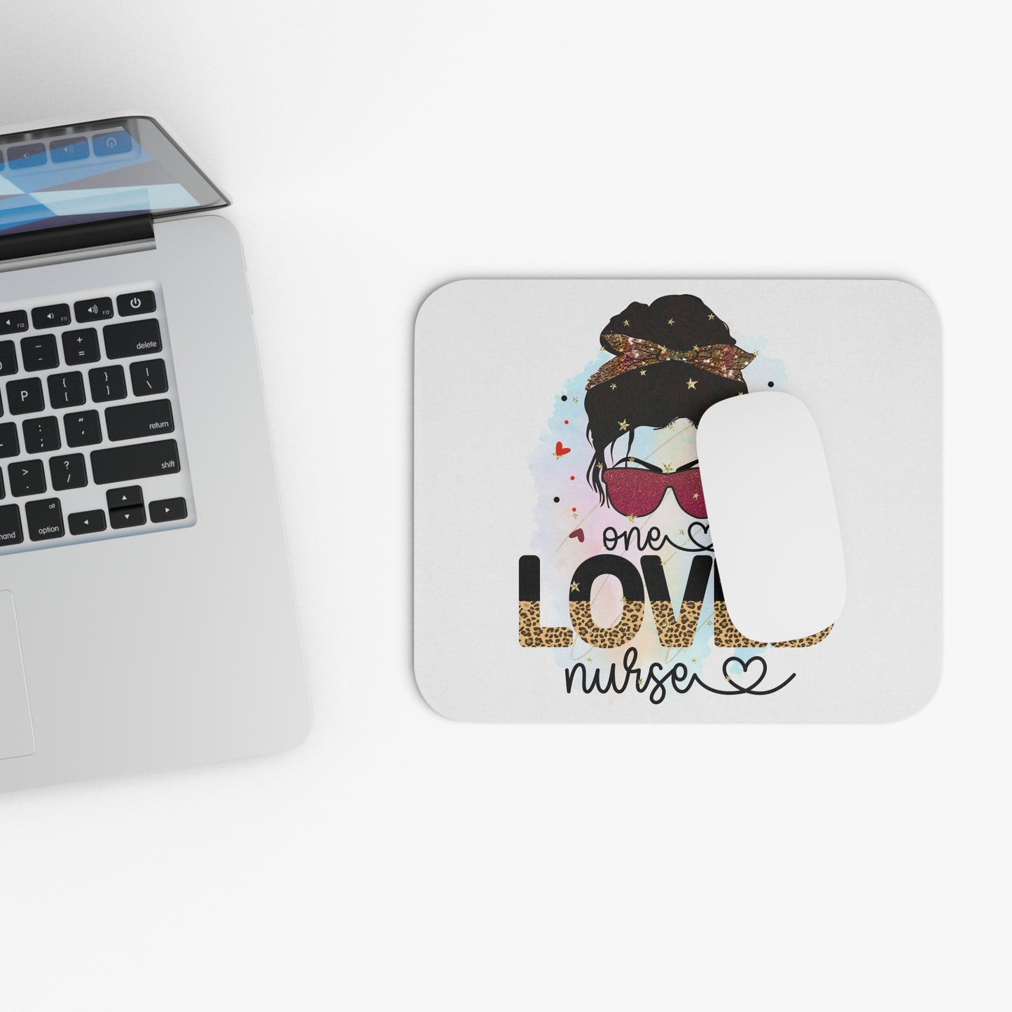 Nurse Love Mouse Pad - One Loved Nurse Gift, Cute Desk Accessory, Nursing Decor, Appreciation Gift for Nurses, Healthcare Style