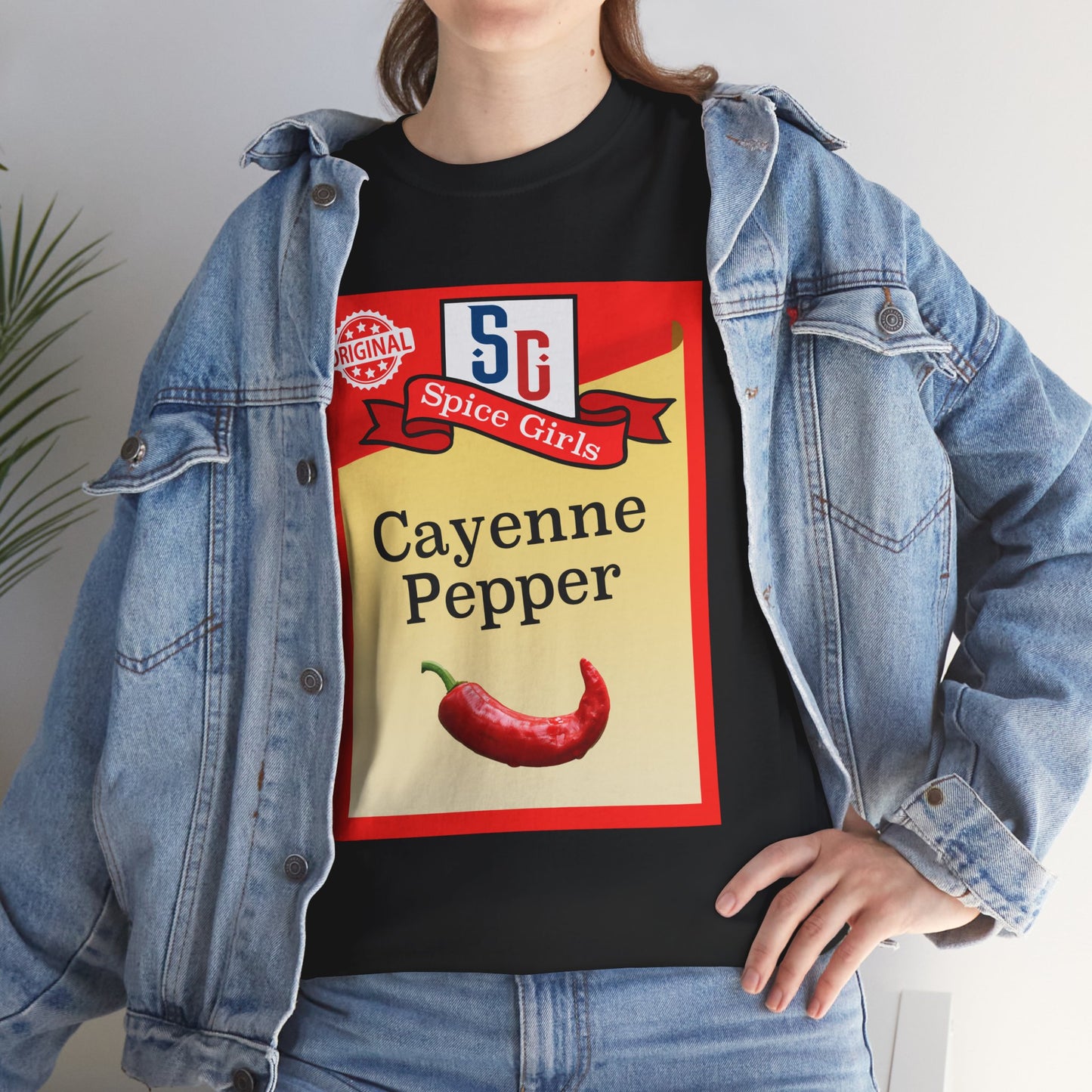 Spice Cayenne Pepper Tee, Unisex Heavy Cotton T-Shirt, Cute Gift for Food Lovers, Retro Style Shirt, Perfect for Parties, Casual Wear