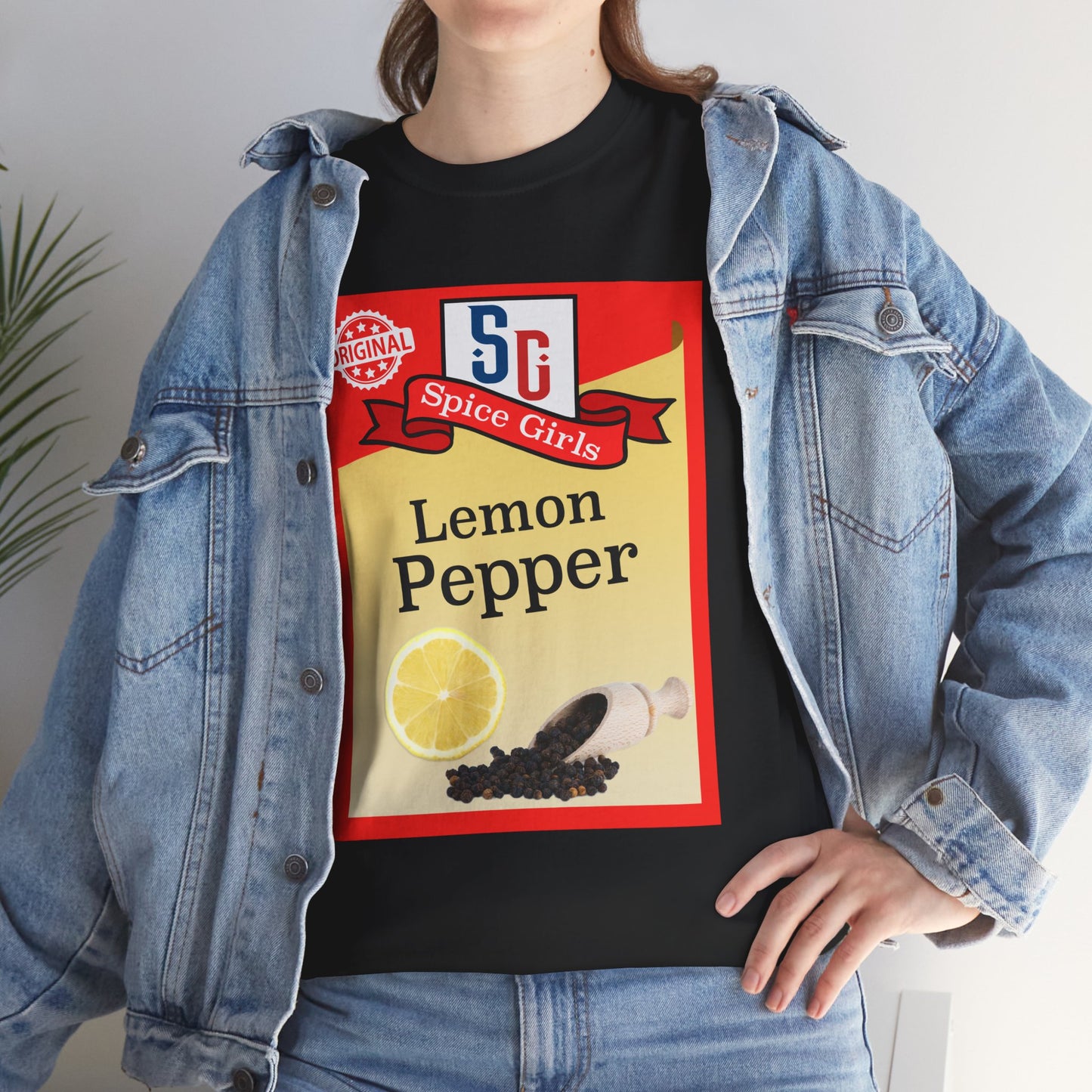 Lemon Pepper Spice Unisex Heavy Cotton Tee, Foodie Gift, Cooking Lover Shirt, Culinary Humor Tee, Kitchen Apparel, Unique T-Shirt