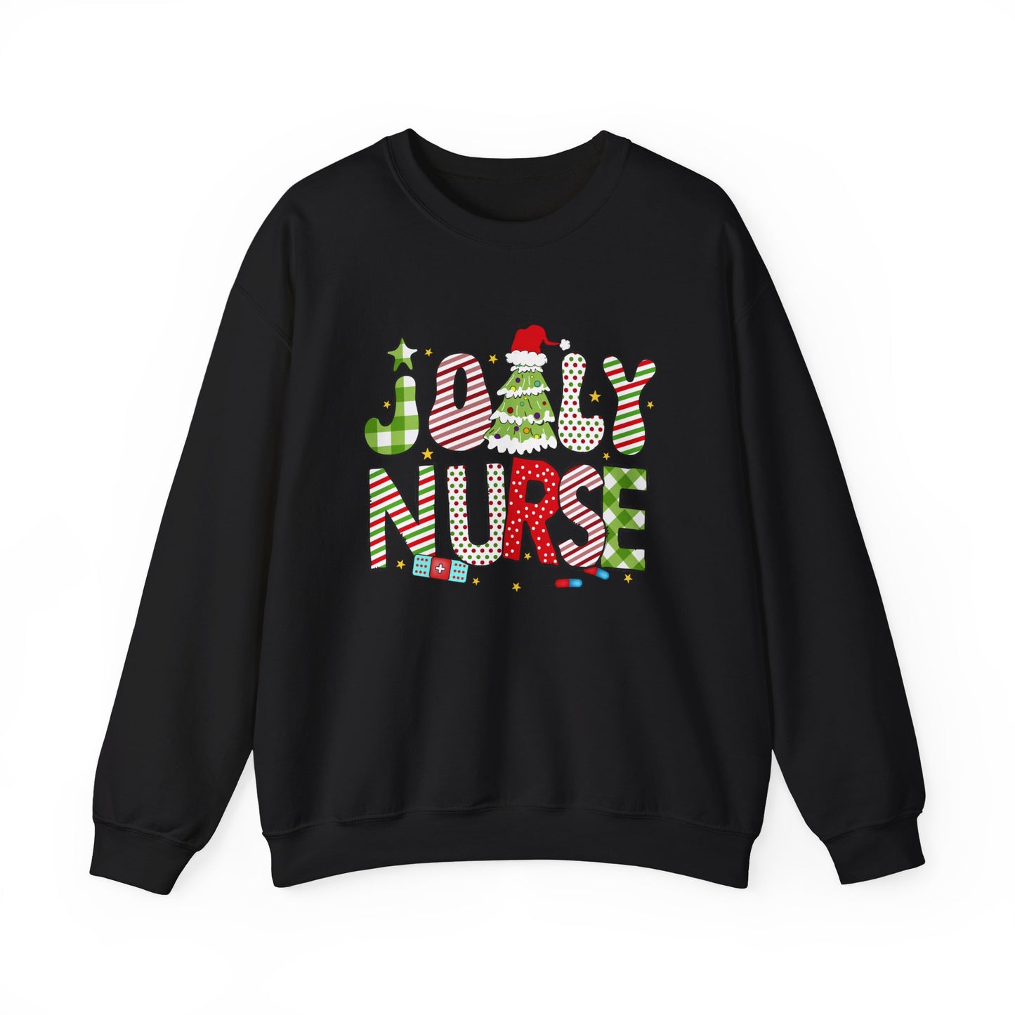 Joyful Nurse Crewneck Sweatshirt - Festive Holiday Apparel