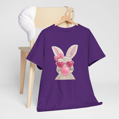 Bunny with Pink Heart Sunglasses T-Shirt