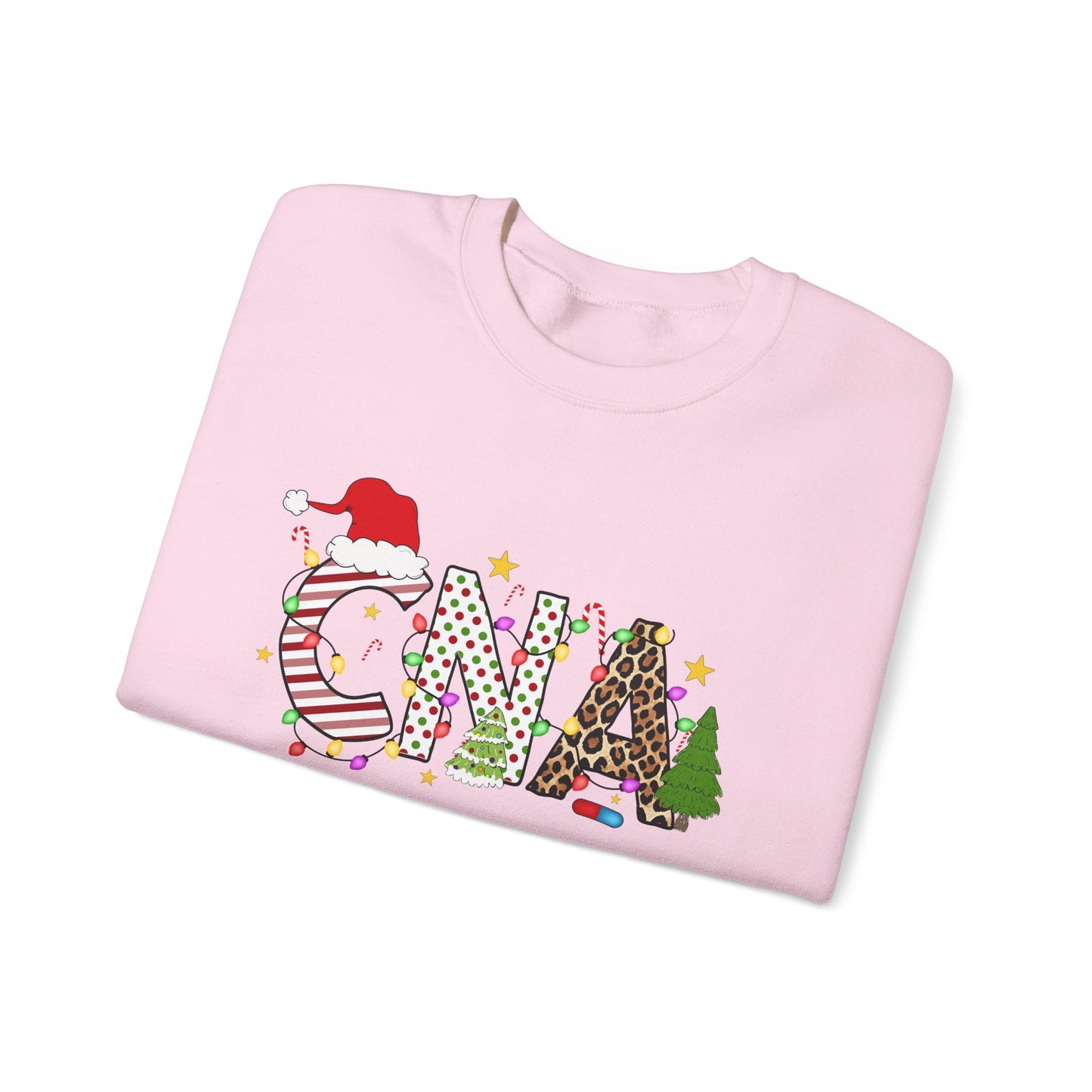 Christmas Festive CNA Crewneck Sweatshirt with Holiday Design
