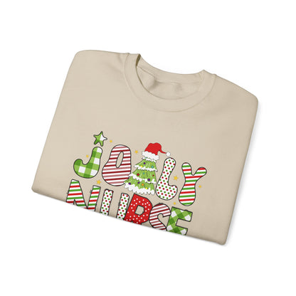 Joyful Nurse Crewneck Sweatshirt - Festive Holiday Apparel