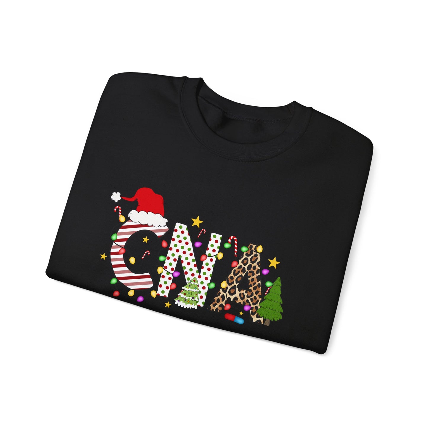 Christmas Festive CNA Crewneck Sweatshirt with Holiday Design