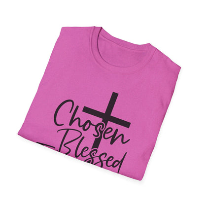 Faith-Inspired Unisex T-Shirt, Chosen Blessed Forgiven Redeemed Tee, Christian Apparel, Inspirational Gifts, Casual Wear, Spiritual Clothing