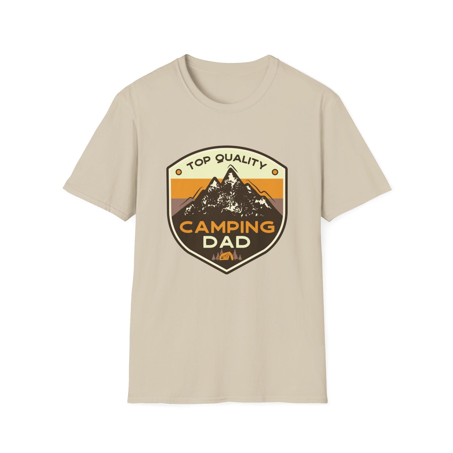 Camping Dad Unisex Softstyle T-Shirt | Perfect Gift for Dads, Outdoor Adventurers, Father's Day, Camping Trips, Family Gatherings