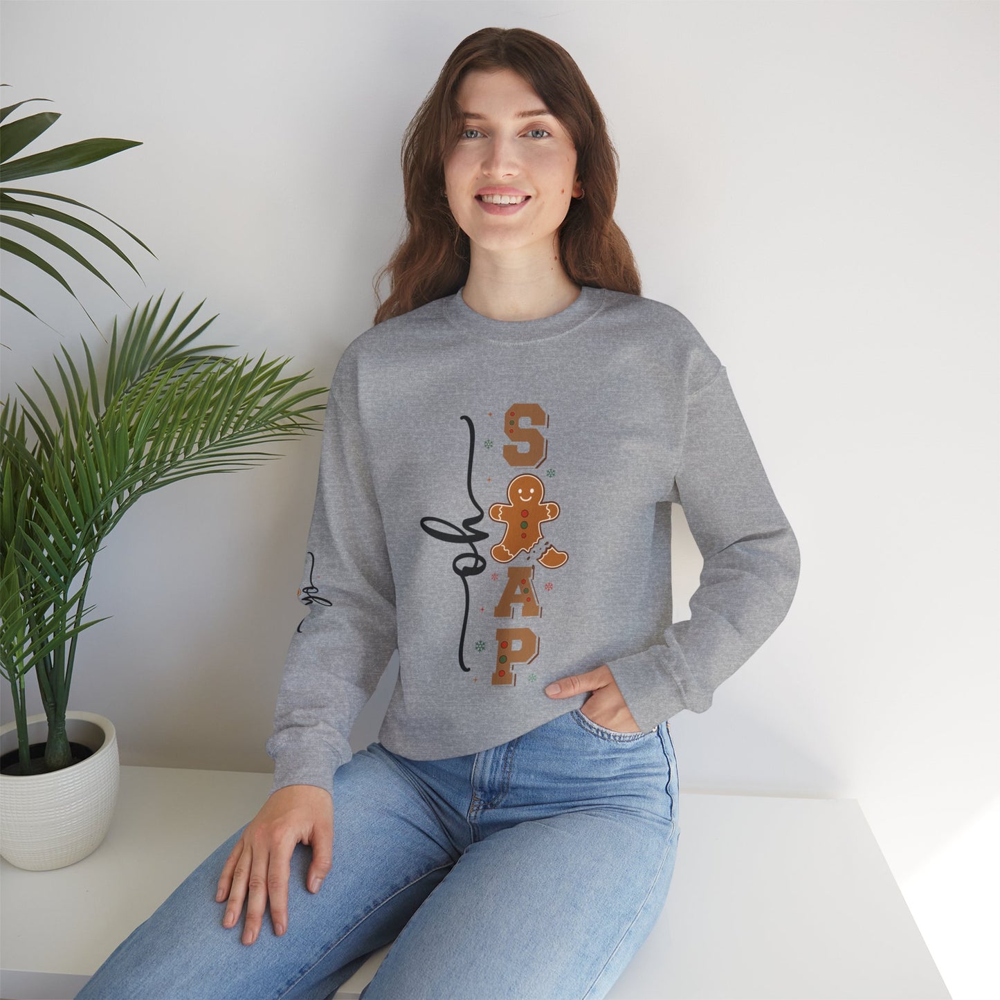 Gingerbread Oh Snap Crewneck Sweatshirt - Cozy Holiday Vibes