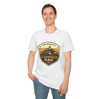 Camping Dad Unisex Softstyle T-Shirt | Perfect Gift for Dads, Outdoor Adventurers, Father's Day, Camping Trips, Family Gatherings