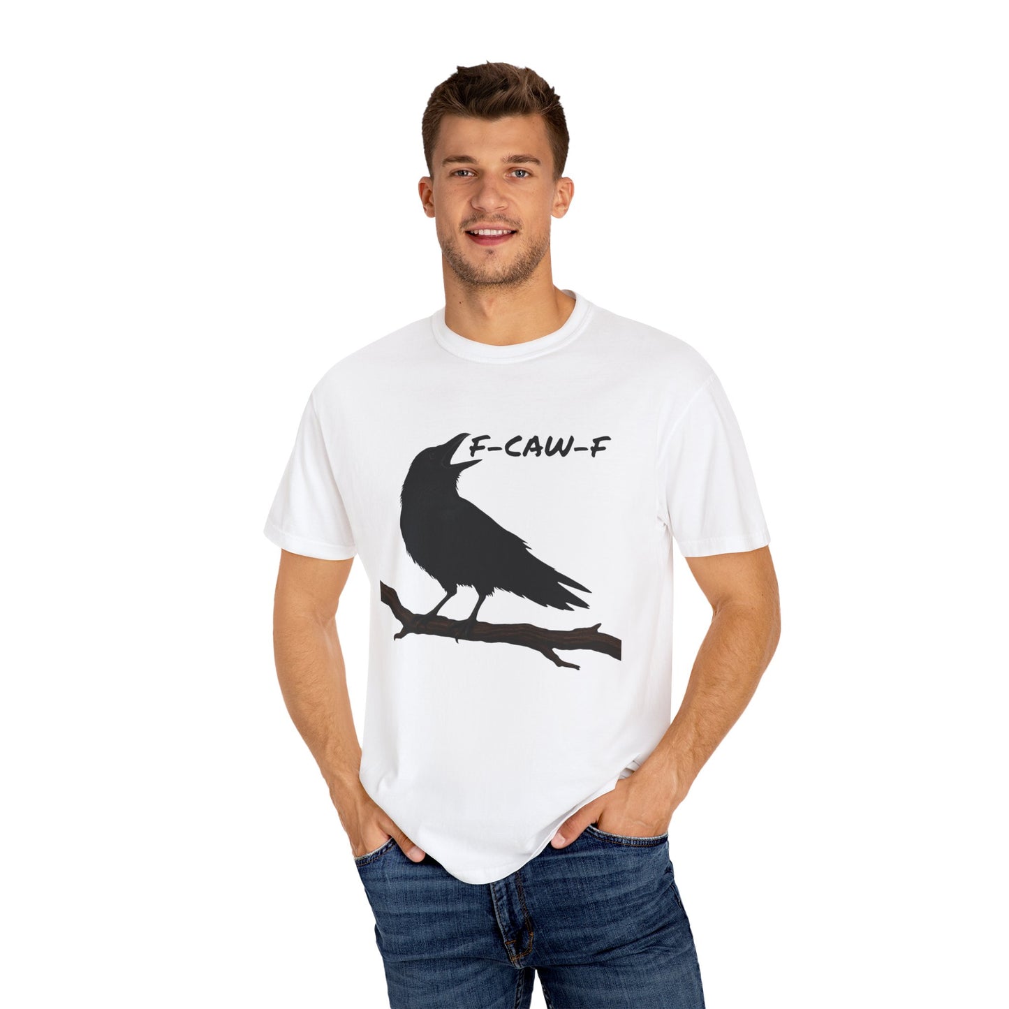 F-Caw-F Unisex T-Shirt, Casual Wear, Bird Lover Gift, Nature Tee, Funny Animal Shirt, Gift for Friends, crow
