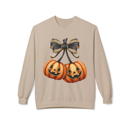Halloween Pumpkin Sweatshirt, Cozy Fall Apparel, Unisex Crewneck, Spooky Season Gift, Autumn Fashion, Halloween Decorations