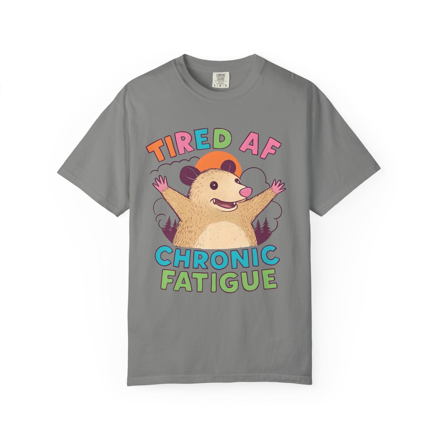 Chronic Fatigue T-Shirt, Funny Hedgehog Tee, Comfortable Casual Wear, Gift for Tired Friends, Humor Graphic Shirt