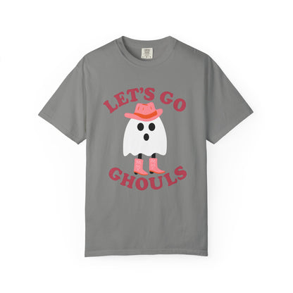 Unisex Garment-Dyed T-shirt Pepper Let's Go Ghouls Western Boots Ghost Halloween
