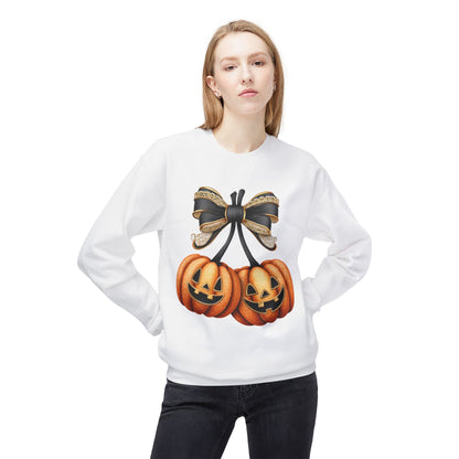 Halloween Pumpkin Sweatshirt, Cozy Fall Apparel, Unisex Crewneck, Spooky Season Gift, Autumn Fashion, Halloween Decorations
