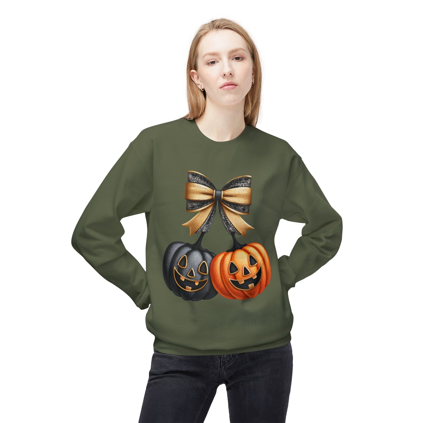 Halloween Pumpkin Crewneck Sweatshirt | Spooky Season Apparel, Halloween Fashion, Cozy Sweatshirt, Fall Outfit, Unisex Gift