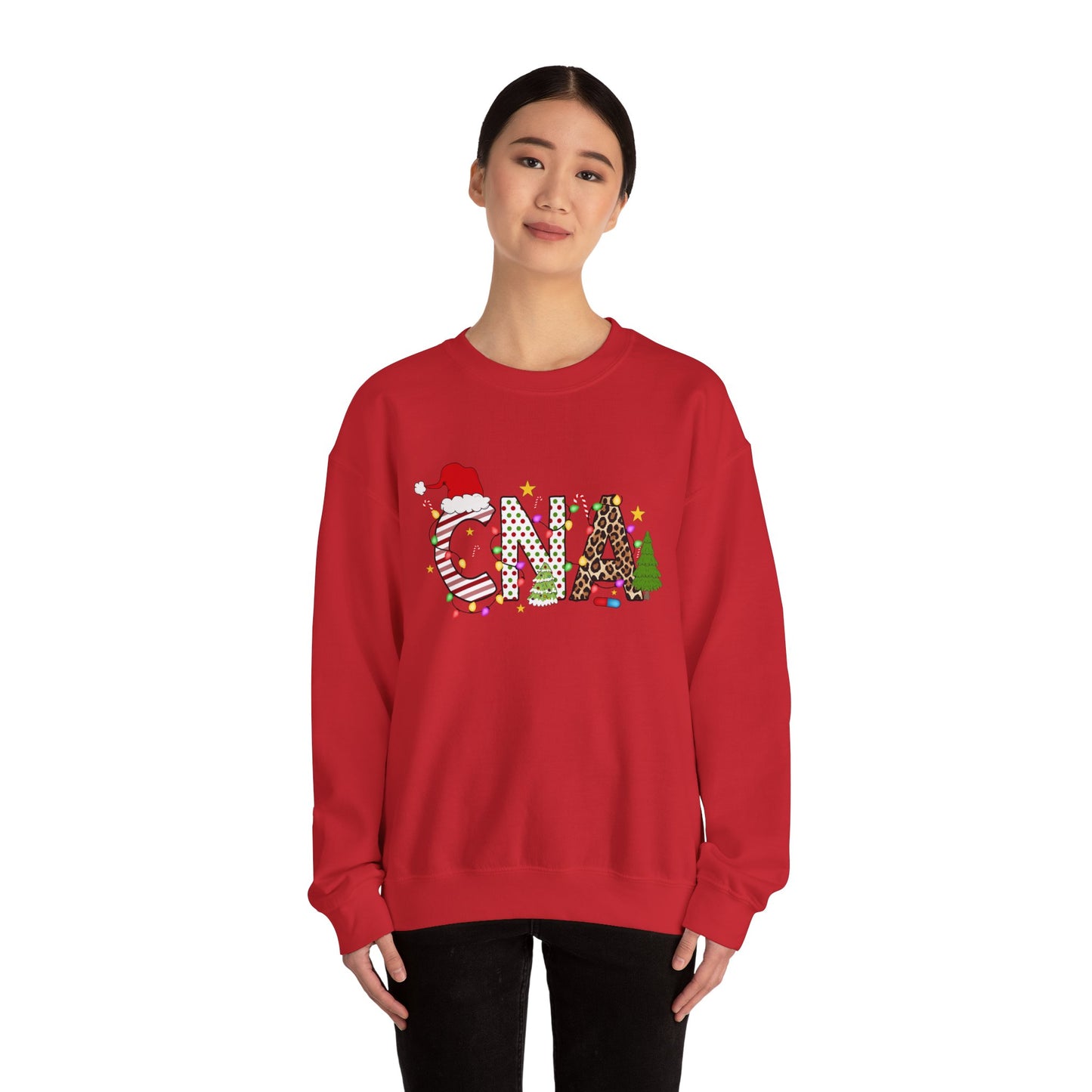Christmas Festive CNA Crewneck Sweatshirt with Holiday Design