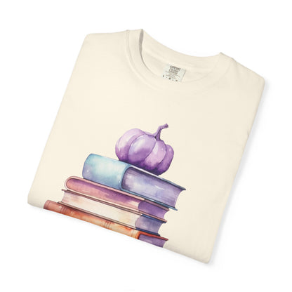 Autumn Books T-shirt, Cozy Fall Tee, Book Lover Gift, Unisex T-shirt, Perfect for Halloween, Thanksgiving, Reading Enthusiasts