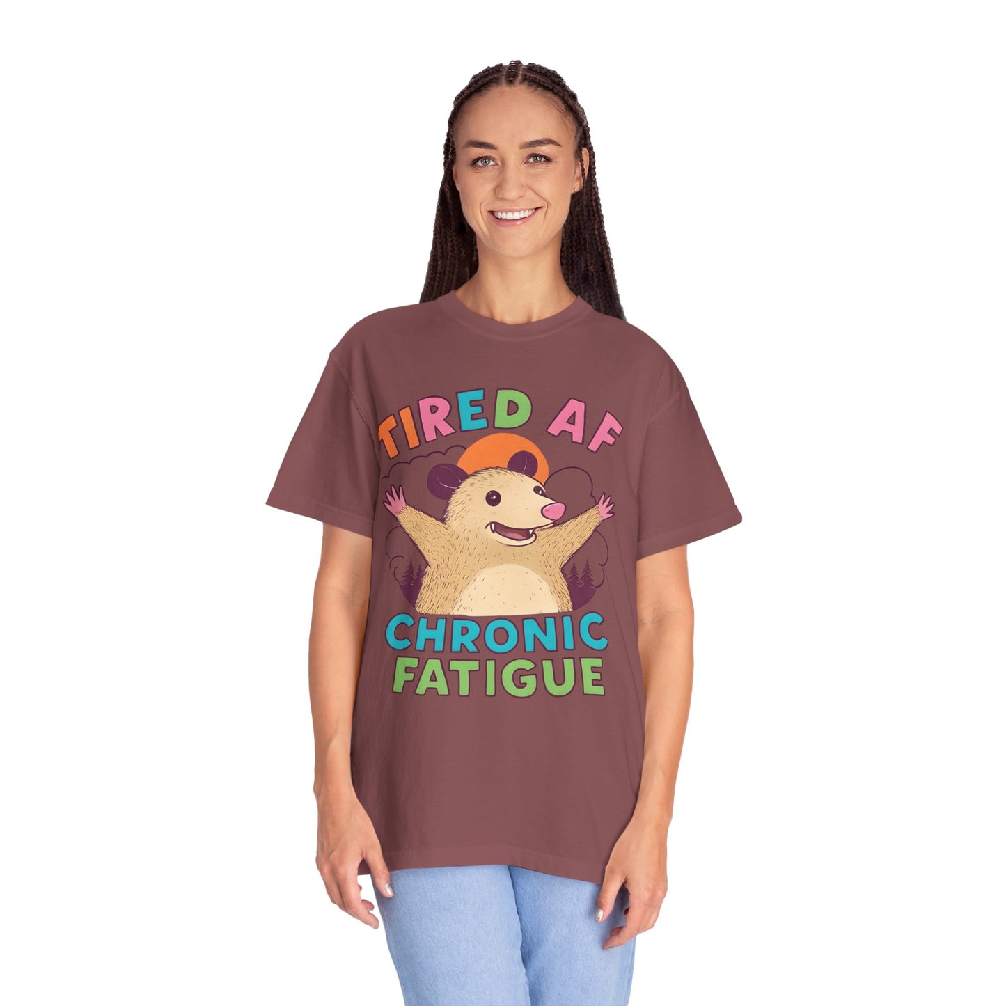 Chronic Fatigue T-Shirt, Funny Hedgehog Tee, Comfortable Casual Wear, Gift for Tired Friends, Humor Graphic Shirt