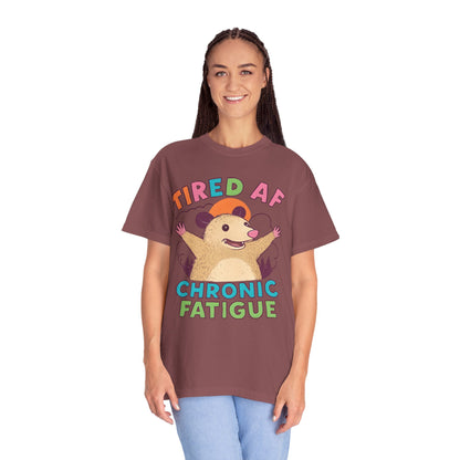 Chronic Fatigue T-Shirt, Funny Hedgehog Tee, Comfortable Casual Wear, Gift for Tired Friends, Humor Graphic Shirt