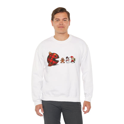 Festive Crewneck Sweatshirt with Holiday Characters