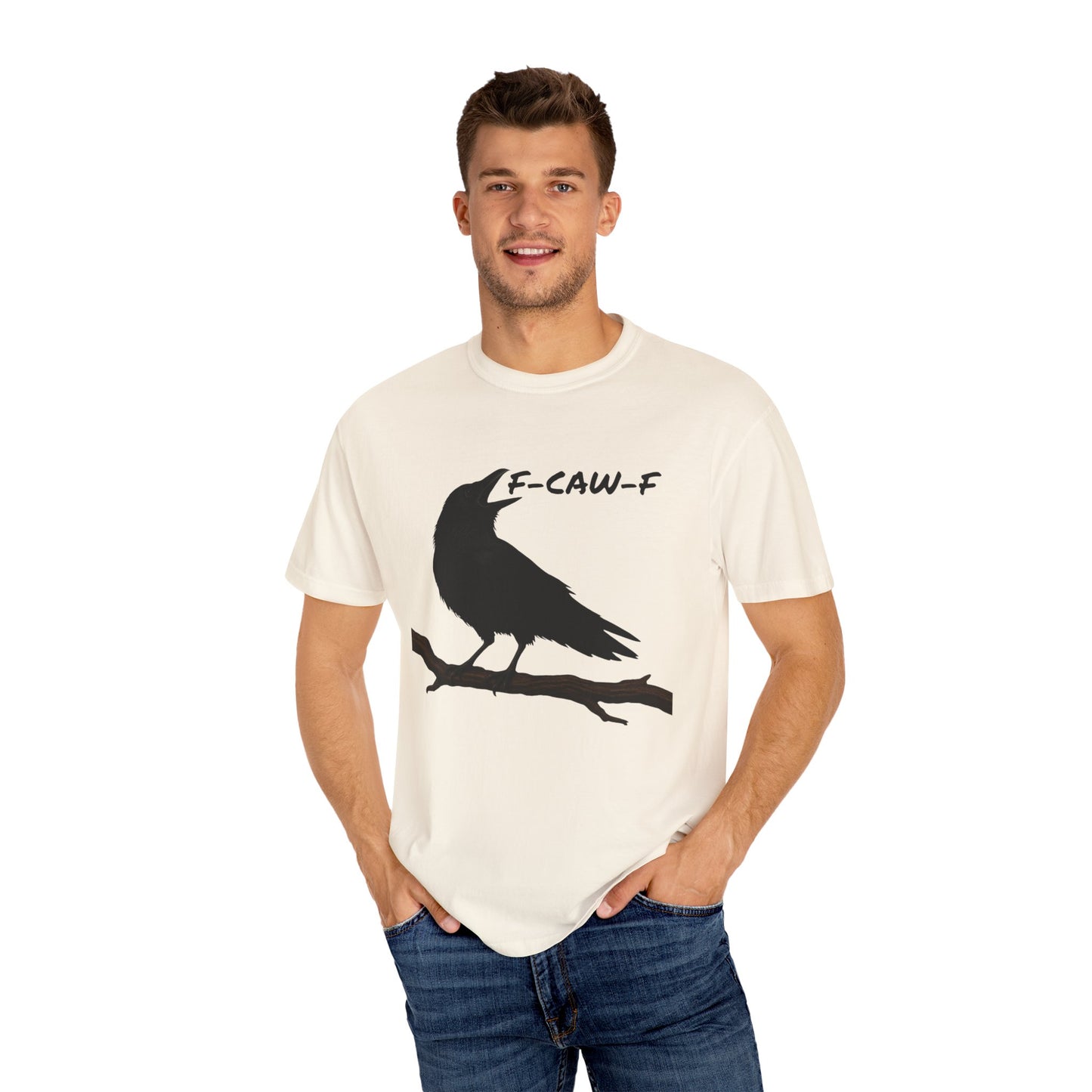 F-Caw-F Unisex T-Shirt, Casual Wear, Bird Lover Gift, Nature Tee, Funny Animal Shirt, Gift for Friends, crow