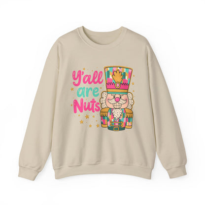 Holiday Nutcracker Crewneck Sweatshirt - Y'all Are Nuts
