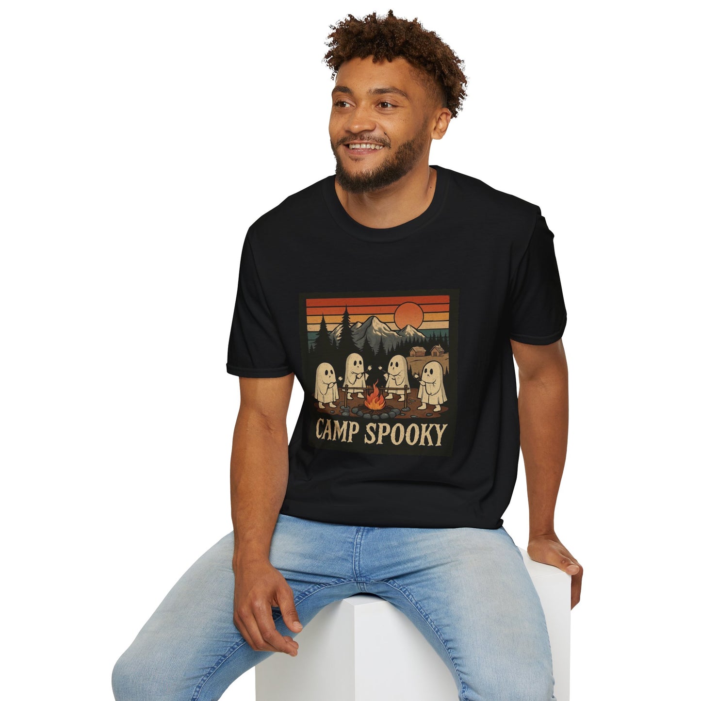 Camp Spooky Unisex T-Shirt | Halloween Vibes, Ghost Lovers Gift, Fall Apparel, Campfire Tee, Casual Wear