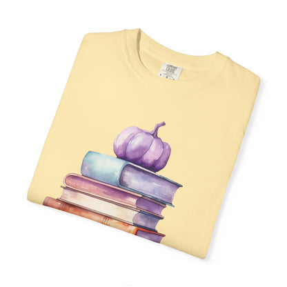 Autumn Books T-shirt, Cozy Fall Tee, Book Lover Gift, Unisex T-shirt, Perfect for Halloween, Thanksgiving, Reading Enthusiasts