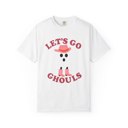 Unisex Garment-Dyed T-shirt Pepper Let's Go Ghouls Western Boots Ghost Halloween