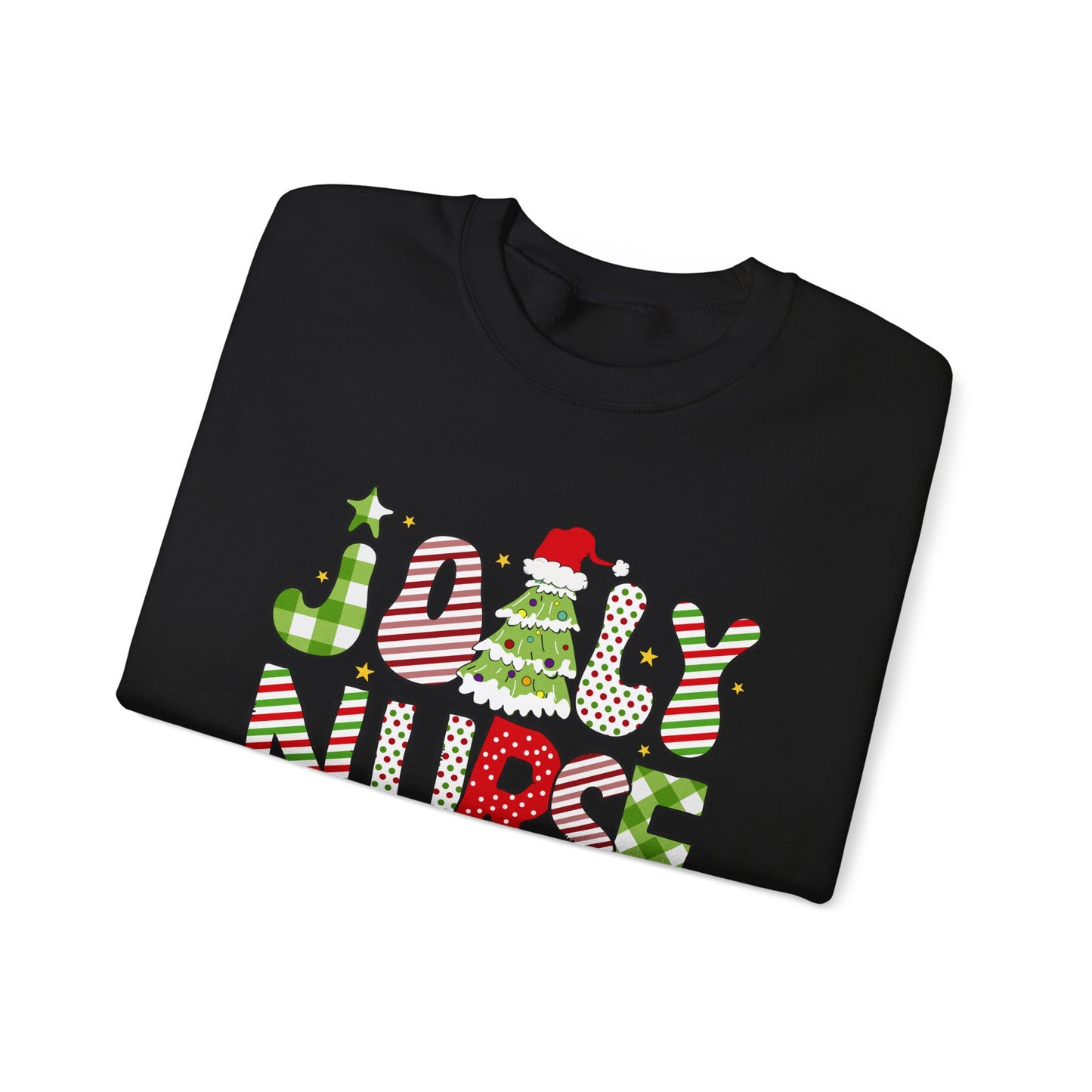 Joyful Nurse Crewneck Sweatshirt - Festive Holiday Apparel