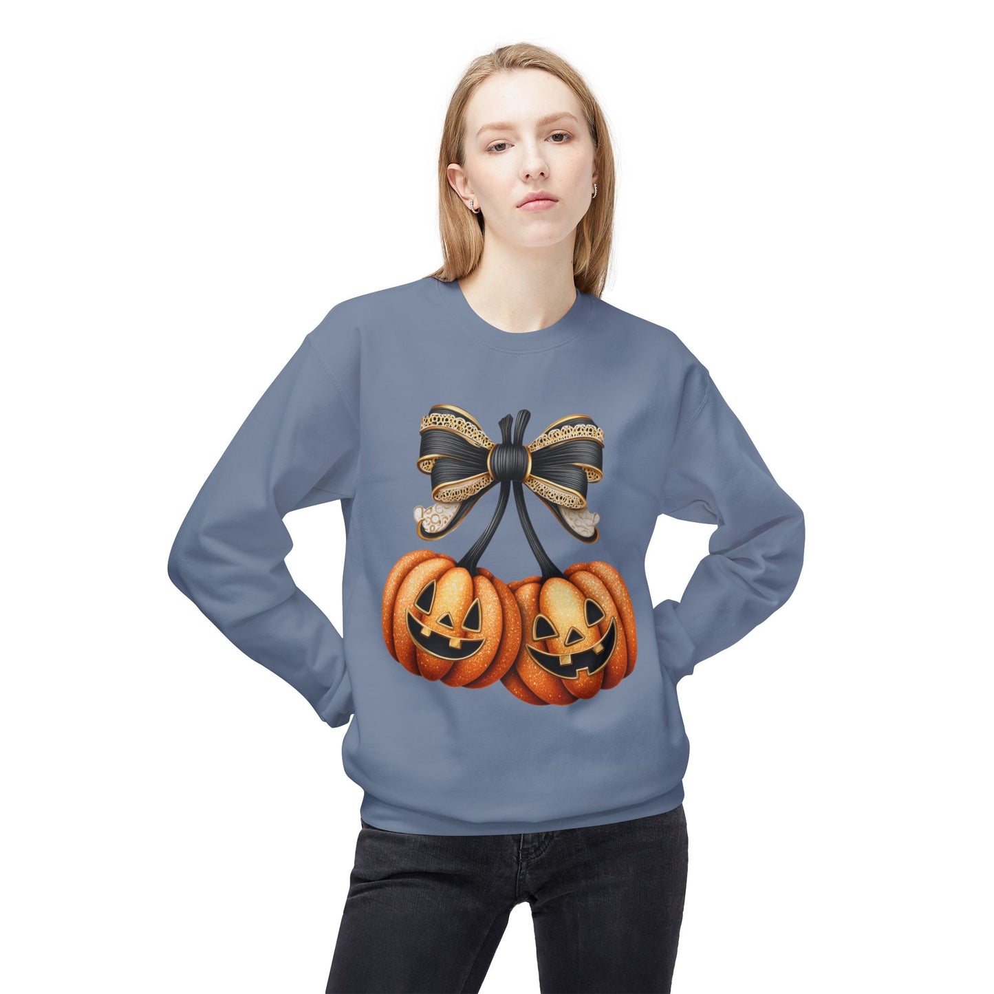 Halloween Pumpkin Sweatshirt, Cozy Fall Apparel, Unisex Crewneck, Spooky Season Gift, Autumn Fashion, Halloween Decorations
