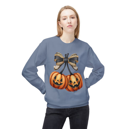 Halloween Pumpkin Sweatshirt, Cozy Fall Apparel, Unisex Crewneck, Spooky Season Gift, Autumn Fashion, Halloween Decorations