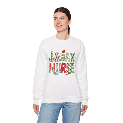Joyful Nurse Crewneck Sweatshirt - Festive Holiday Apparel