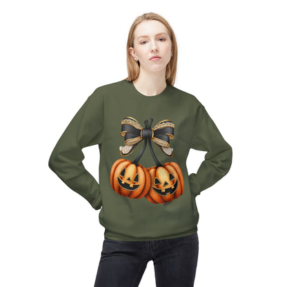 Halloween Pumpkin Sweatshirt, Cozy Fall Apparel, Unisex Crewneck, Spooky Season Gift, Autumn Fashion, Halloween Decorations