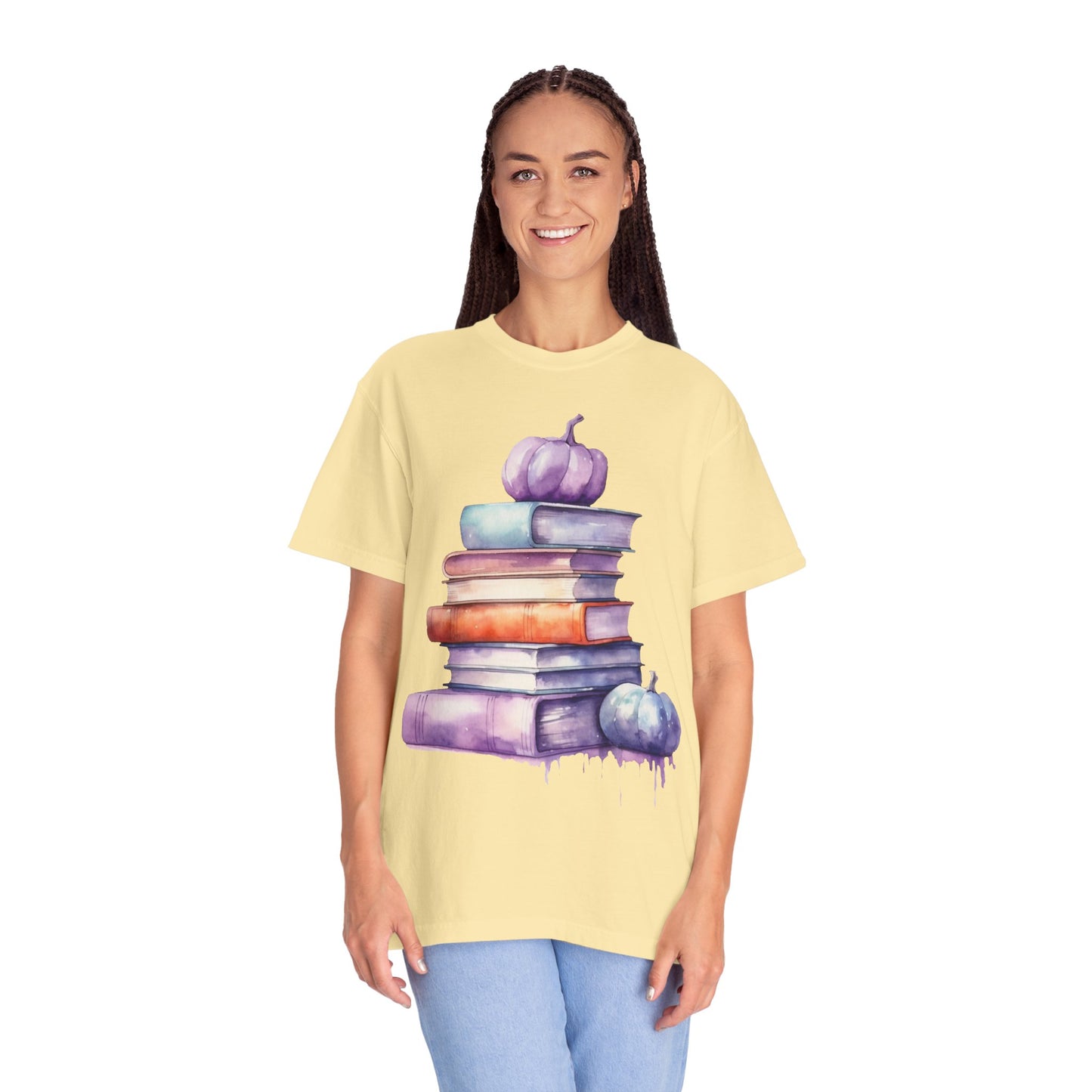Autumn Books T-shirt, Cozy Fall Tee, Book Lover Gift, Unisex T-shirt, Perfect for Halloween, Thanksgiving, Reading Enthusiasts