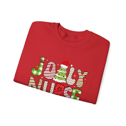 Joyful Nurse Crewneck Sweatshirt - Festive Holiday Apparel