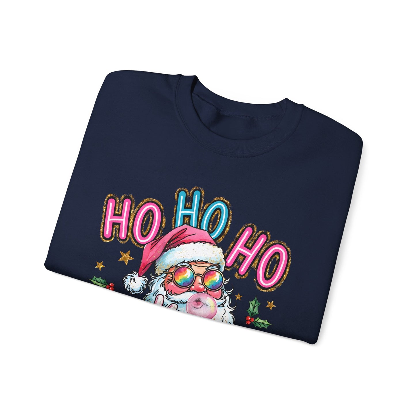 Festive Santa Sweatshirt - 'Ho Ho Ho' Design for Holiday Cheer