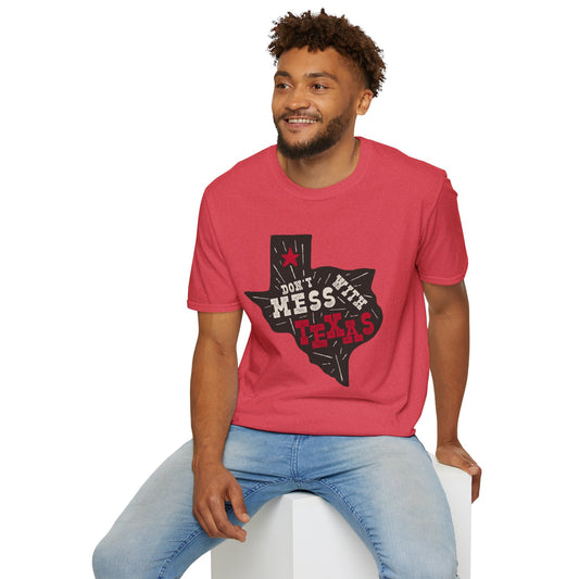 Don't Mess With Texas T-Shirt - Unisex Softstyle Tee, Texas Pride Apparel, Gift for Texans, Summer Fashion, State Love Shirt