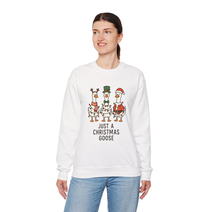 Funny Holiday Sweatshirt, Christmas Goose Sweatshirt, Unisex Crewneck, Quirky Winter Apparel, Festive Gift, Holiday Clothing