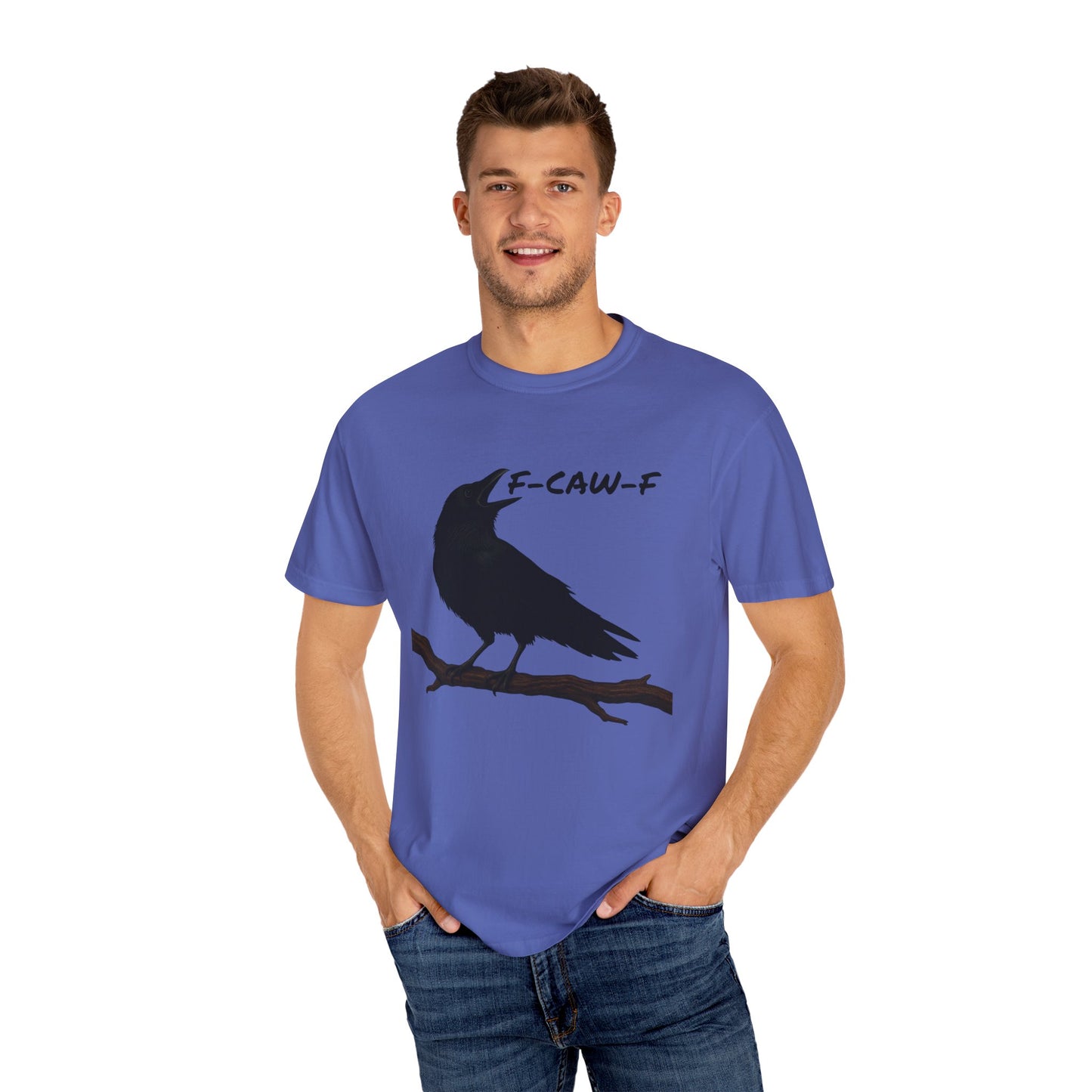 F-Caw-F Unisex T-Shirt, Casual Wear, Bird Lover Gift, Nature Tee, Funny Animal Shirt, Gift for Friends, crow