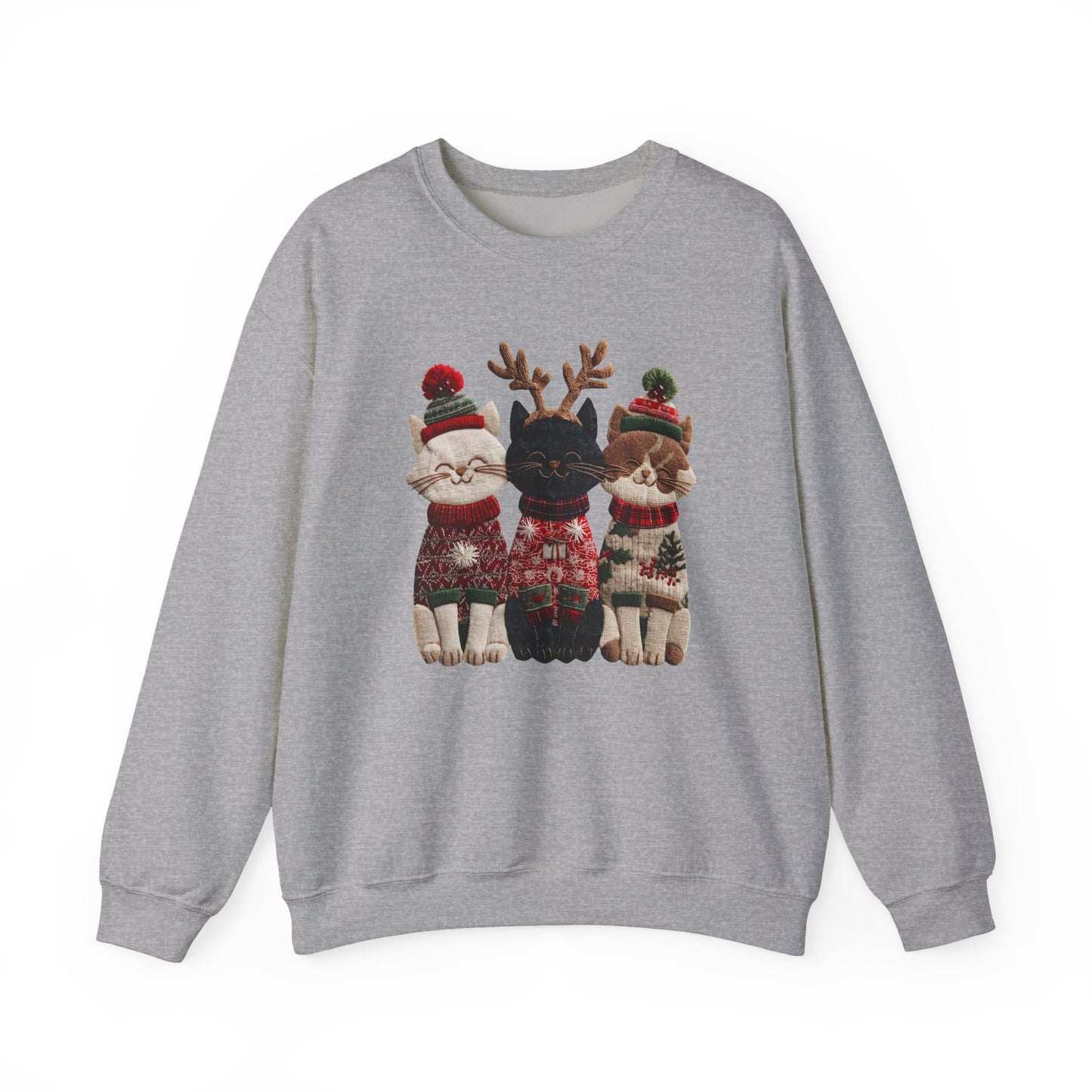 Festive Cat Crewneck Sweatshirt