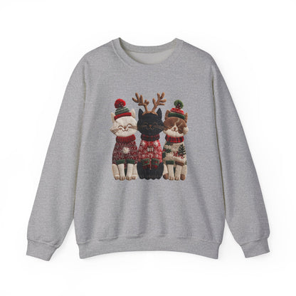 Festive Cat Crewneck Sweatshirt