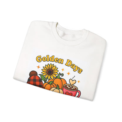 Golden Days & Cocoa Nights Sweatshirt | Fall Fashion, Cozy Wear, Gift for Women, Autumn Apparel, Seasonal Outfit