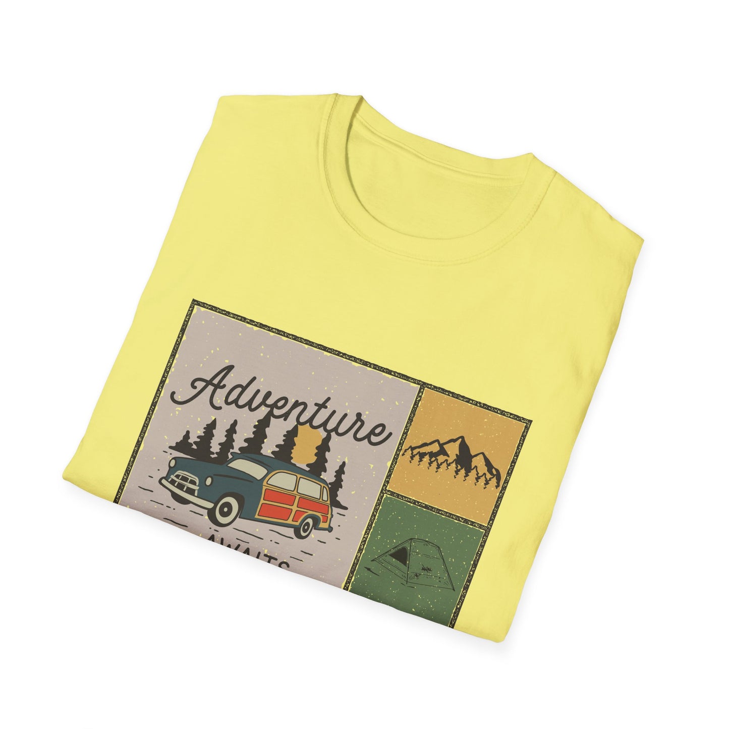 Adventure Awaits Unisex T-Shirt, Nature Lover Tee, Outdoor Apparel, Travel Shirt, Gift for Adventurers