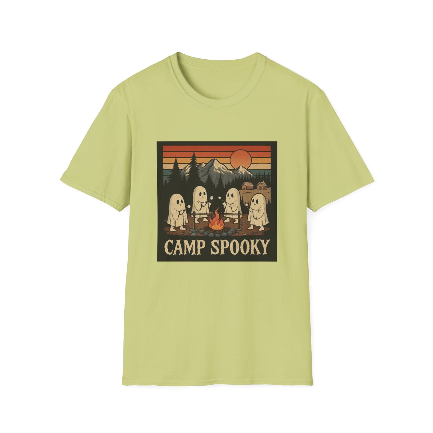 Camp Spooky Unisex T-Shirt | Halloween Vibes, Ghost Lovers Gift, Fall Apparel, Campfire Tee, Casual Wear