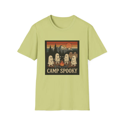 Camp Spooky Unisex T-Shirt | Halloween Vibes, Ghost Lovers Gift, Fall Apparel, Campfire Tee, Casual Wear