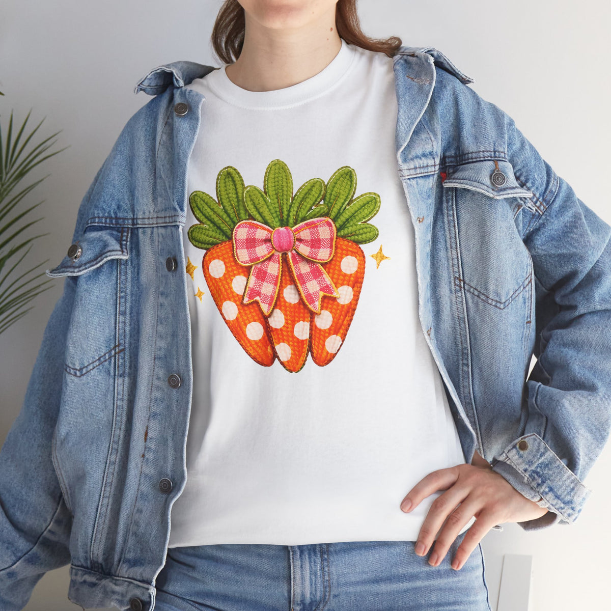 Strawberry Bow Graphic Tee — Cute Polka Dot Strawberry T‑Shirt