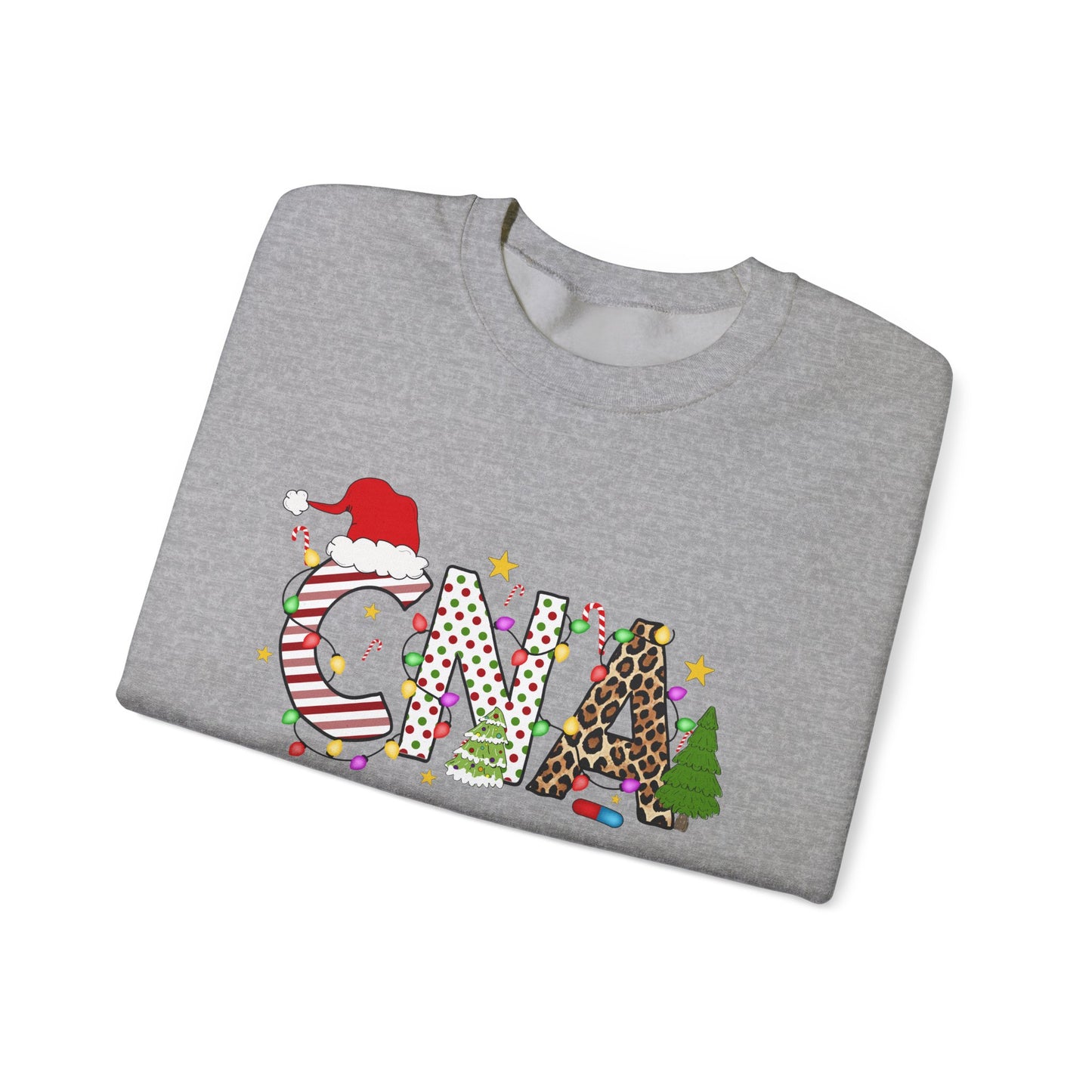 Christmas Festive CNA Crewneck Sweatshirt with Holiday Design
